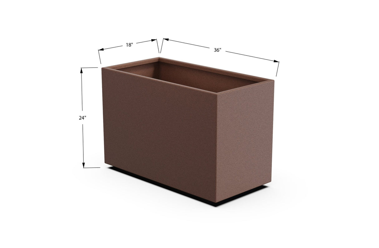 High Aluminum Rectangular Planter - Plantercraft