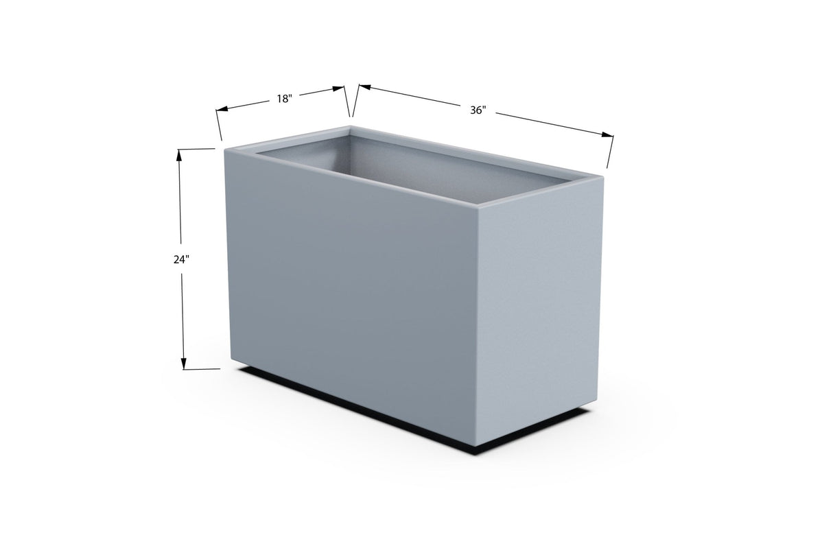 High Aluminum Rectangular Planter - Plantercraft