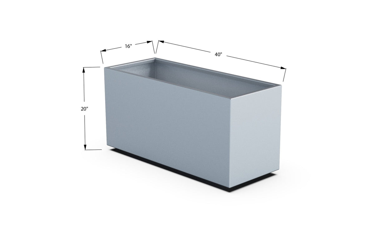 High Aluminum Rectangular Planter - Plantercraft