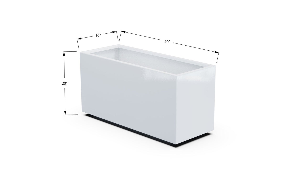 High Aluminum Rectangular Planter - Plantercraft
