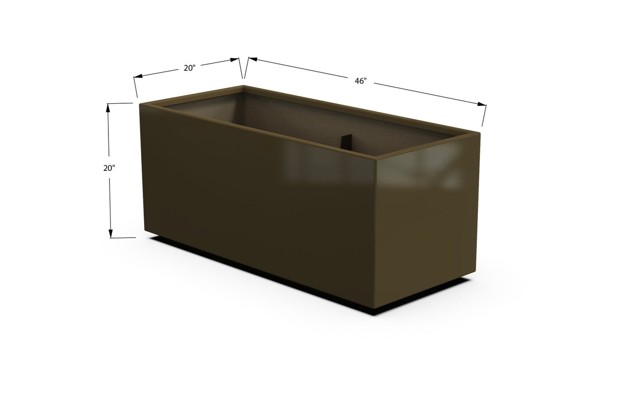 High Aluminum Rectangular Planter - Plantercraft