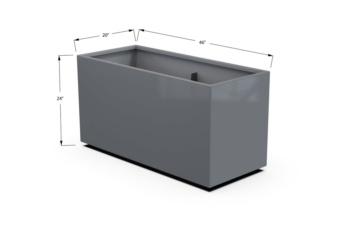 High Aluminum Rectangular Planter - Plantercraft