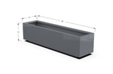 Aluminum Rectangular Outdoor or Indoor Planters - Plantercraft