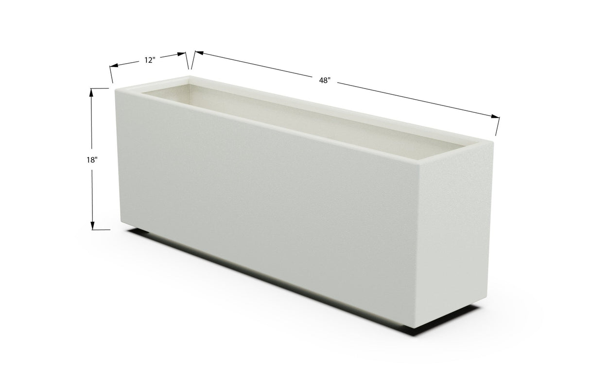 Aluminum Rectangular Outdoor or Indoor Planters - Plantercraft
