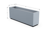 Aluminum Rectangular Outdoor or Indoor Planters - Plantercraft
