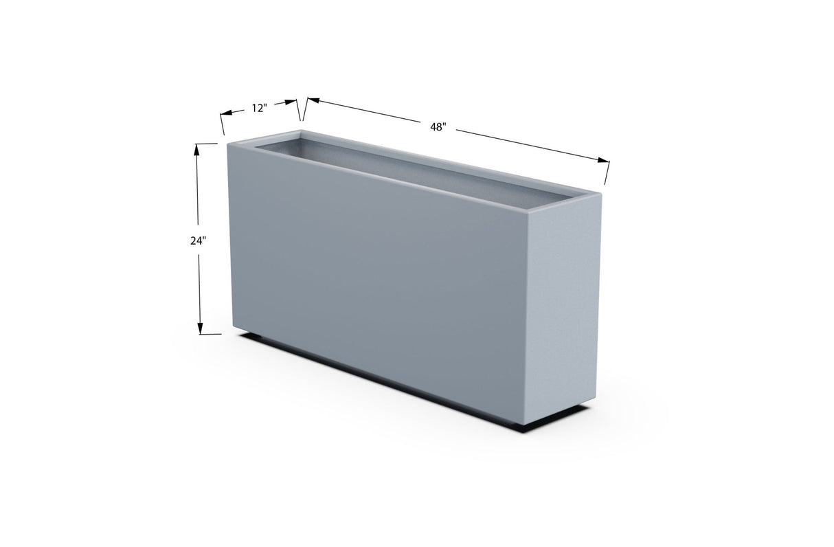 High Aluminum Rectangular Planter - Plantercraft