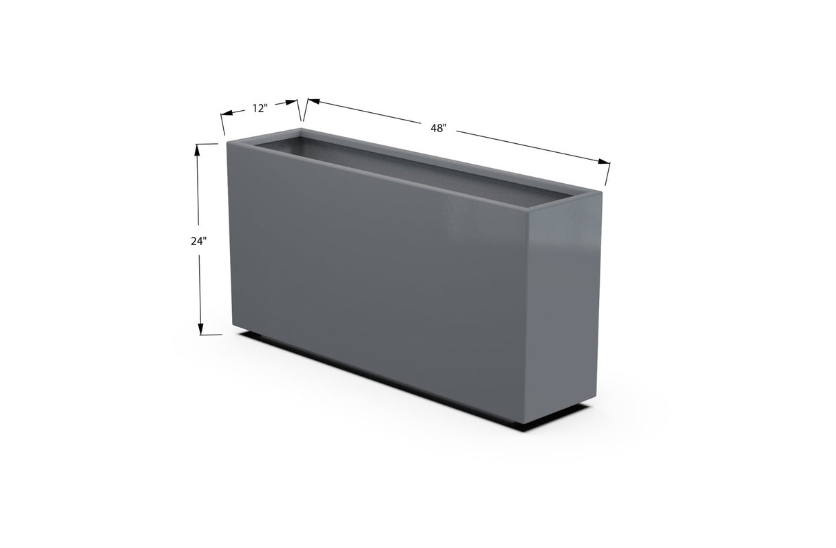 High Aluminum Rectangular Planter - Plantercraft