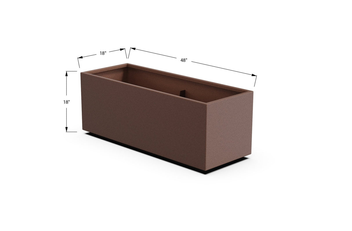 Aluminum Rectangular Outdoor or Indoor Planters - Plantercraft