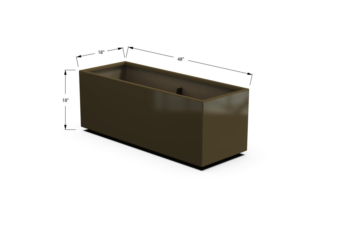 Aluminum Rectangular Outdoor or Indoor Planters - Plantercraft
