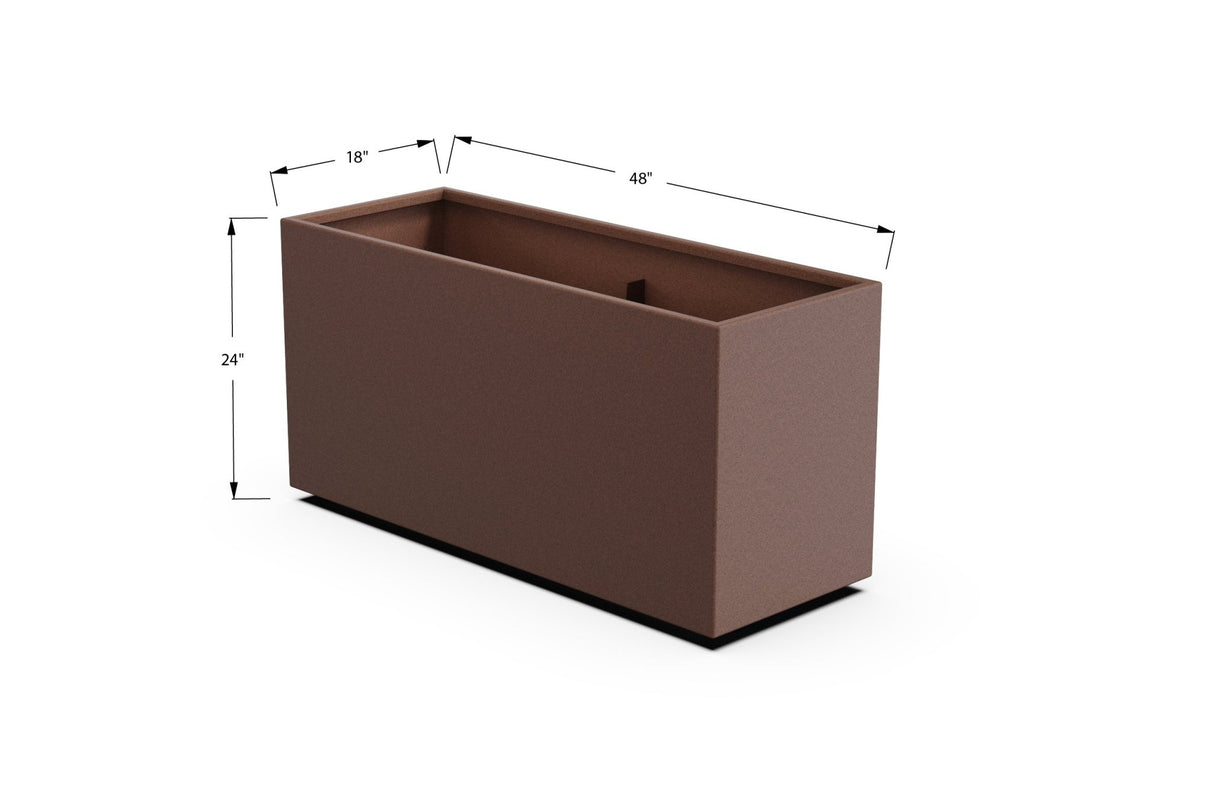 High Aluminum Rectangular Planter - Plantercraft