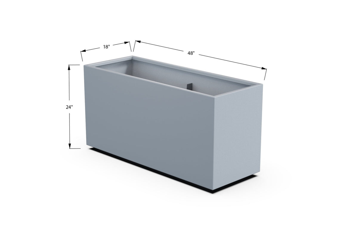 High Aluminum Rectangular Planter - Plantercraft