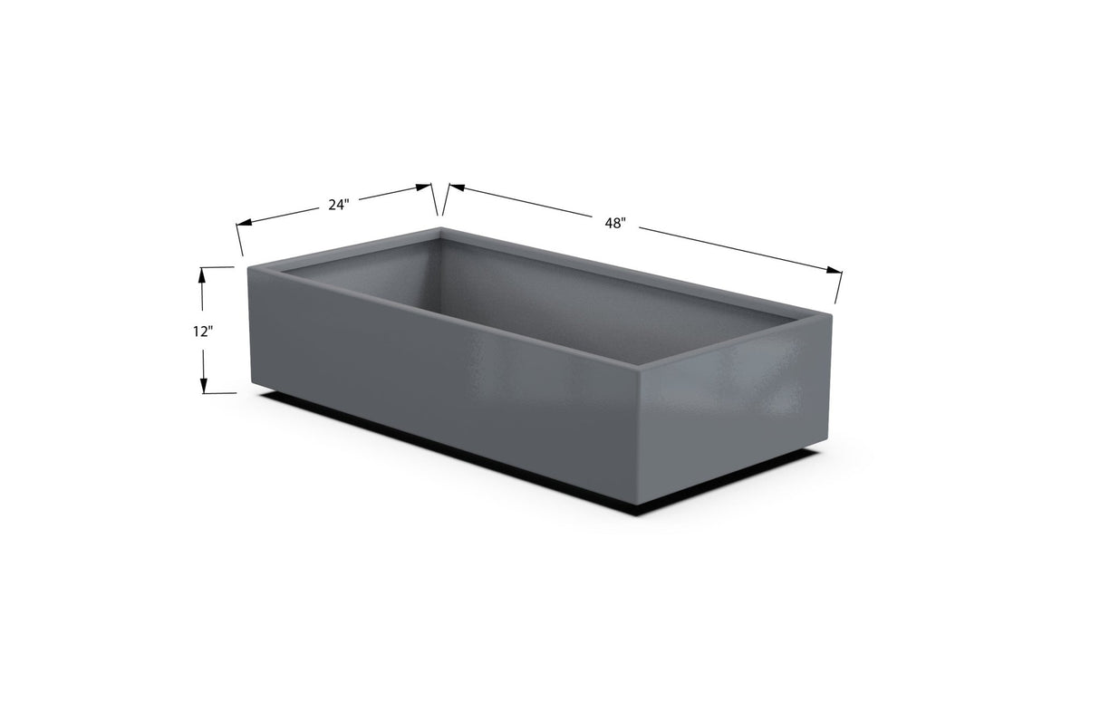 Aluminum Rectangular Outdoor or Indoor Planters - Plantercraft