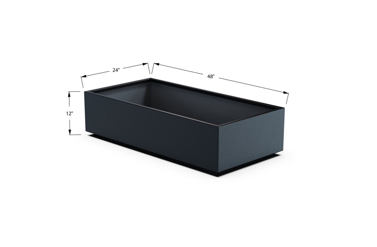 Aluminum Rectangular Outdoor or Indoor Planters - Plantercraft