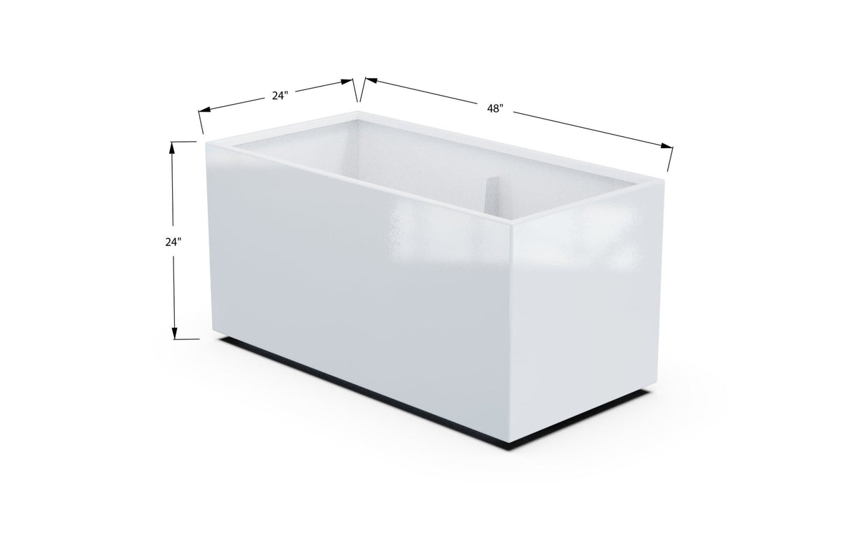 High Aluminum Rectangular Planter - Plantercraft