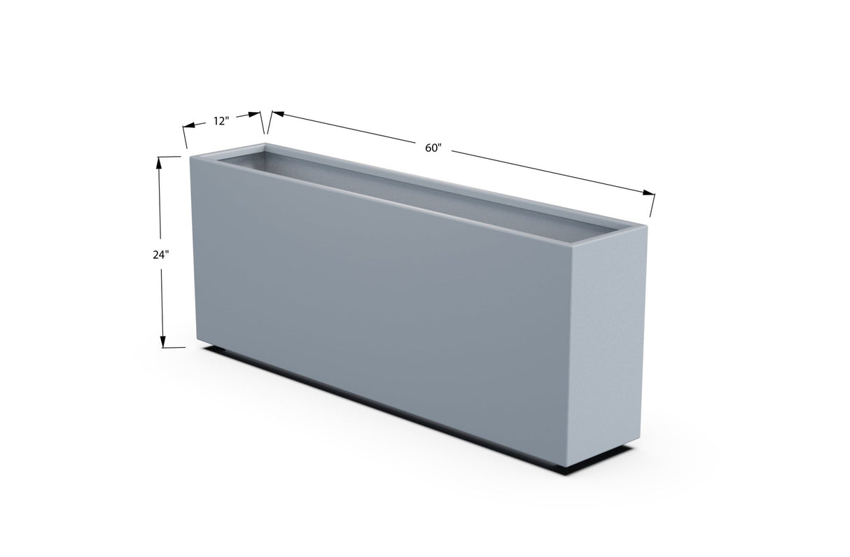 High Aluminum Rectangular Planter - Plantercraft