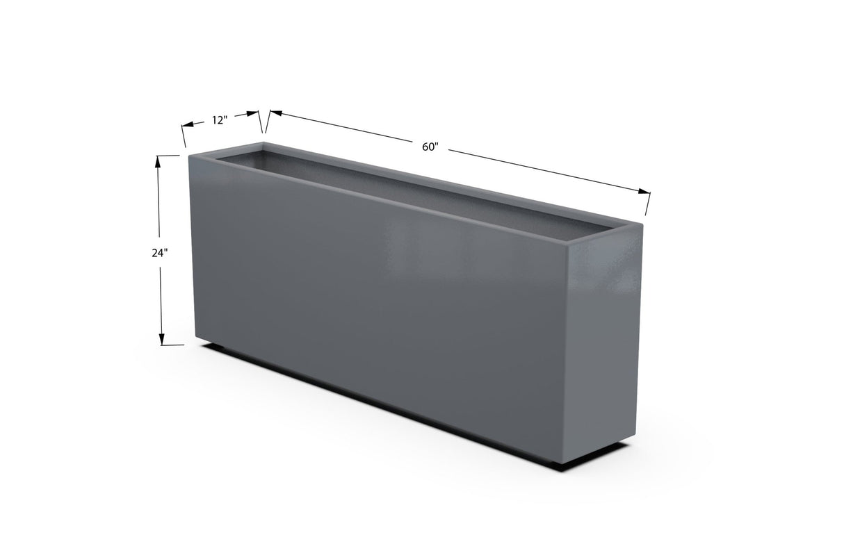High Aluminum Rectangular Planter - Plantercraft