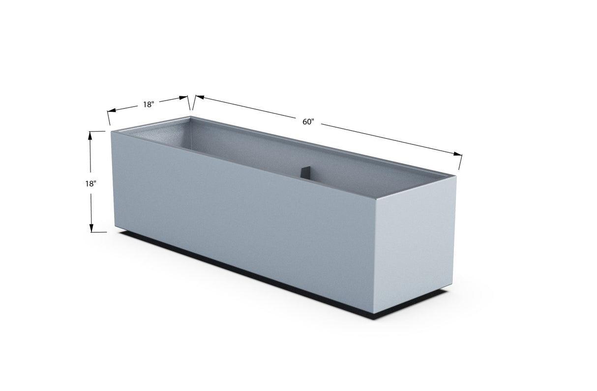 Aluminum Rectangular Outdoor or Indoor Planters - Plantercraft