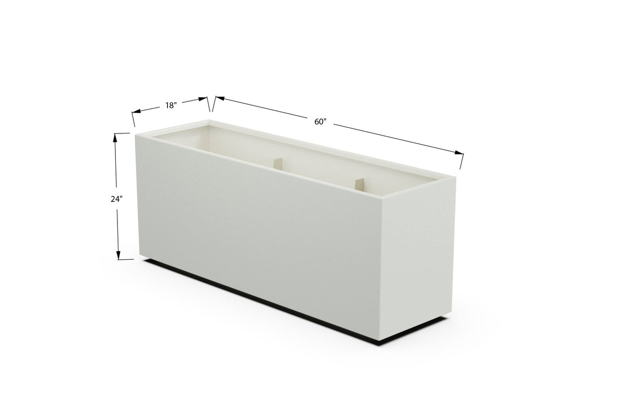 High Aluminum Rectangular Planter - Plantercraft