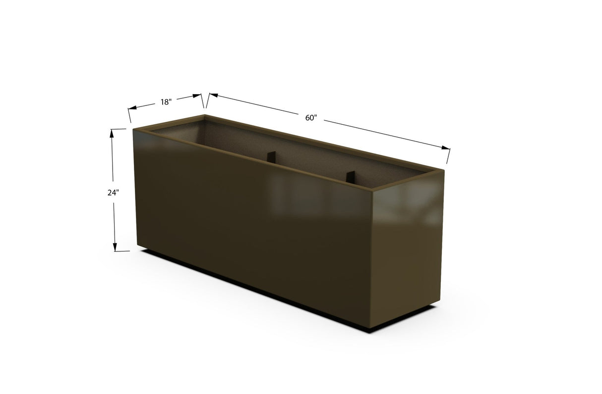 High Aluminum Rectangular Planter - Plantercraft
