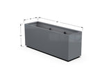High Aluminum Rectangular Planter - Plantercraft
