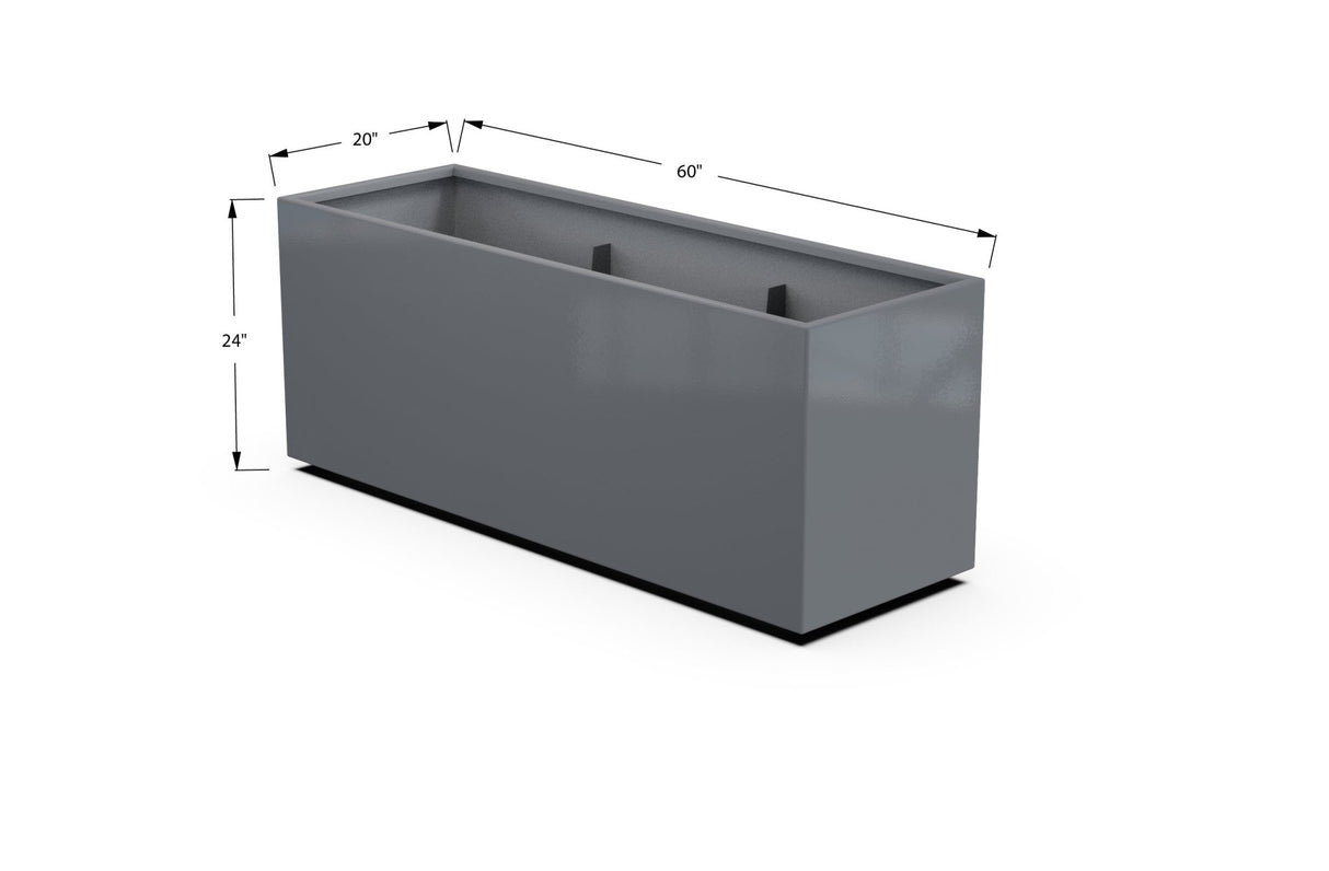 High Aluminum Rectangular Planter - Plantercraft