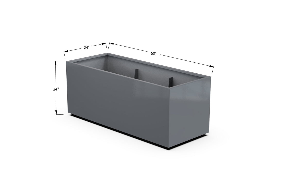 High Aluminum Rectangular Planter - Plantercraft