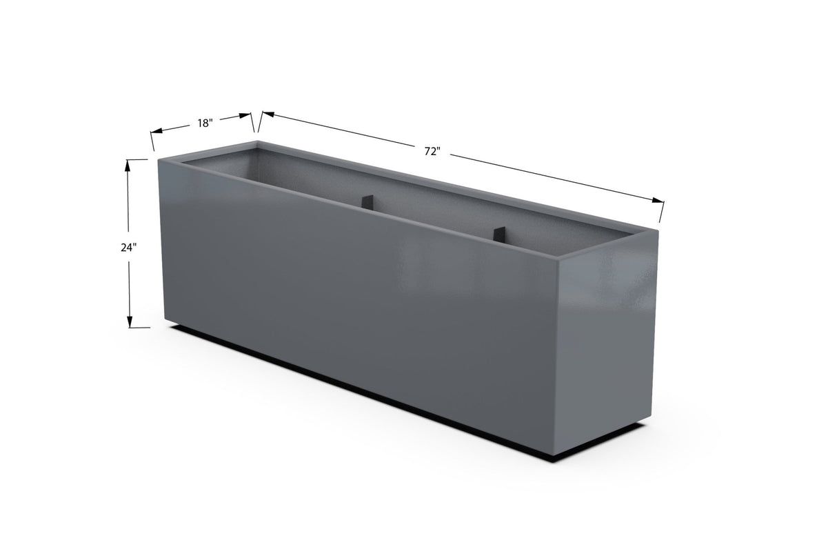 High Aluminum Rectangular Planter - Plantercraft