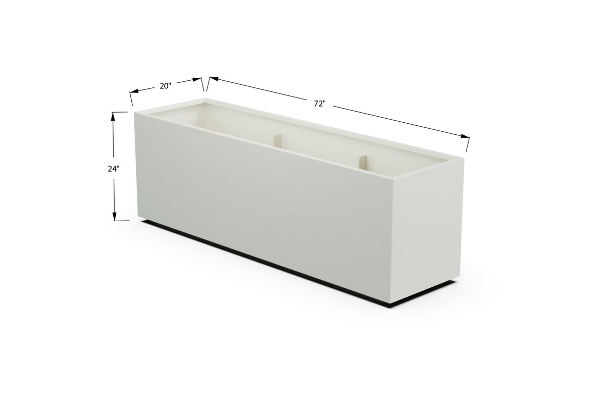 High Aluminum Rectangular Planter - Plantercraft