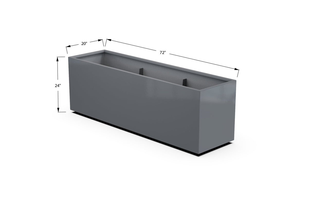 High Aluminum Rectangular Planter - Plantercraft