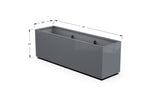 High Aluminum Rectangular Planter - Plantercraft