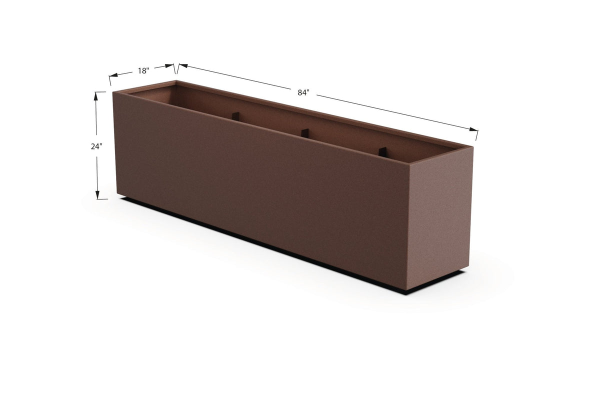 High Aluminum Rectangular Planter - Plantercraft