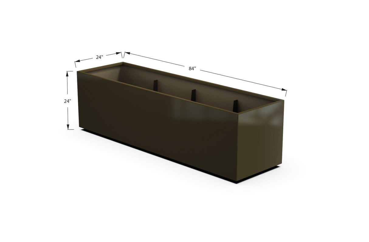 High Aluminum Rectangular Planter - Plantercraft