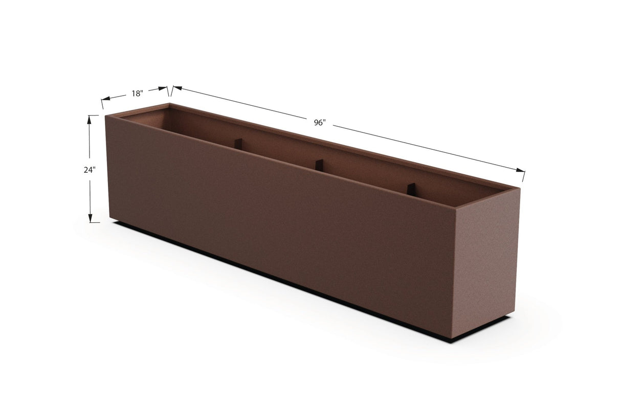 High Aluminum Rectangular Planter - Plantercraft