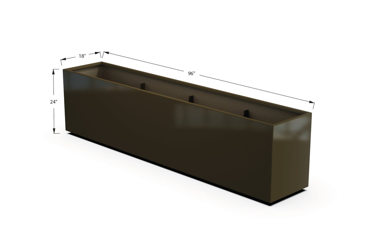 High Aluminum Rectangular Planter - Plantercraft