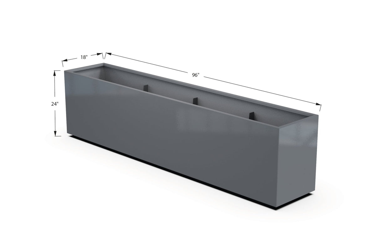 High Aluminum Rectangular Planter - Plantercraft