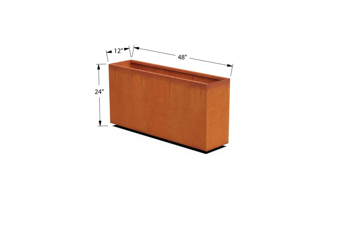 Corten Steel Rectangular Planter - Plantercraft