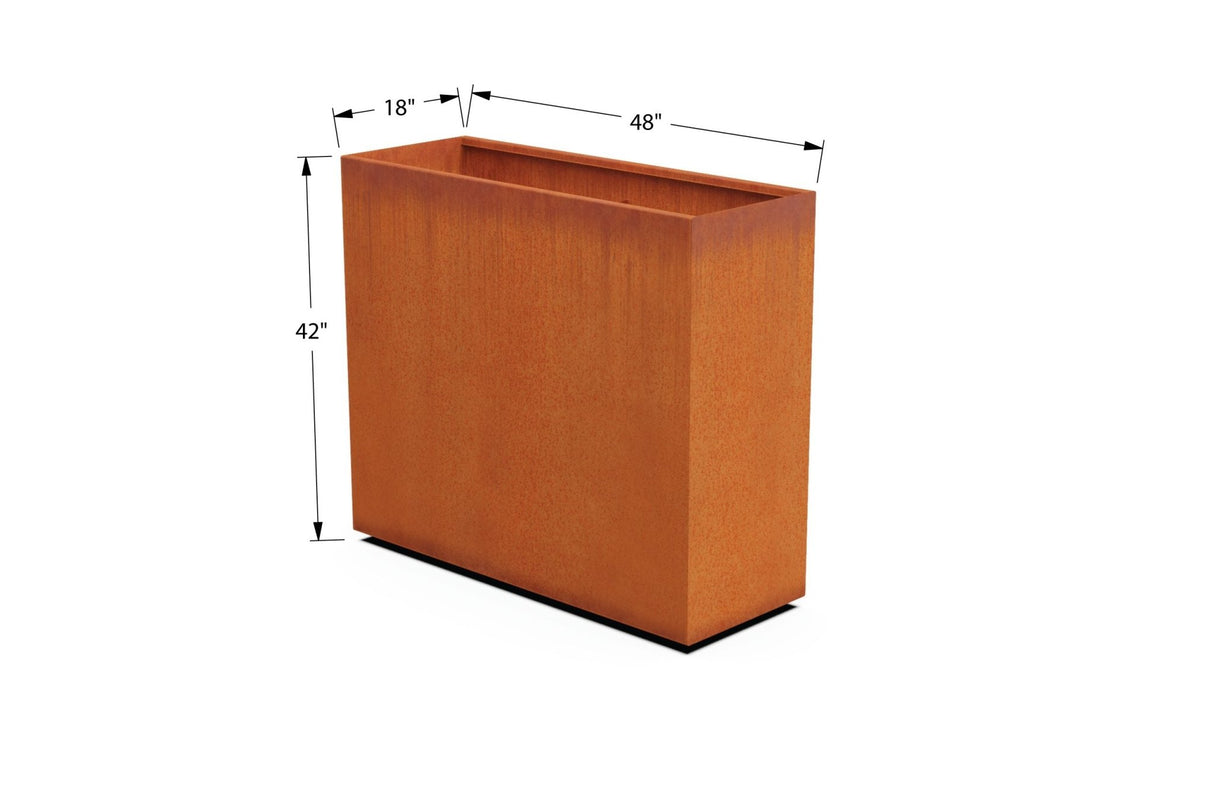 Rectangular Corten Steel Planter - Plantercraft