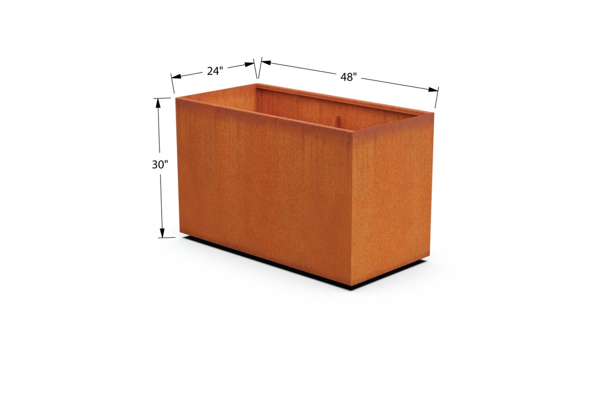 Corten Steel Rectangular Planter - Plantercraft