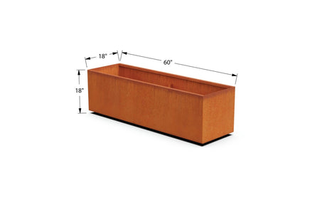 Corten Steel Rectangular Planter - Plantercraft