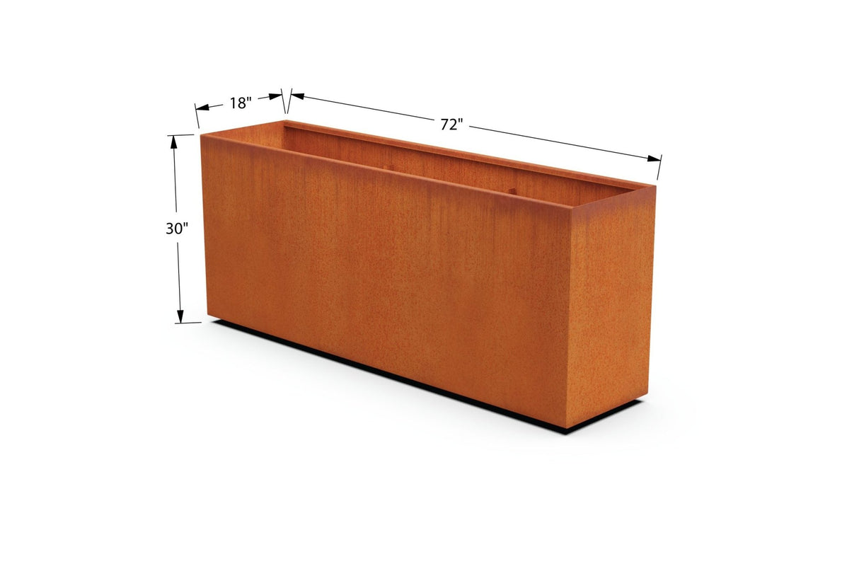 Corten Steel Rectangular Planter - Plantercraft