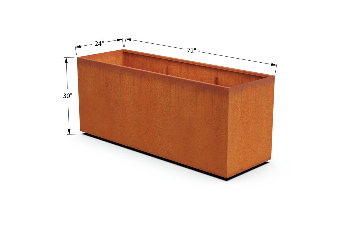Corten Steel Rectangular Planter - Plantercraft