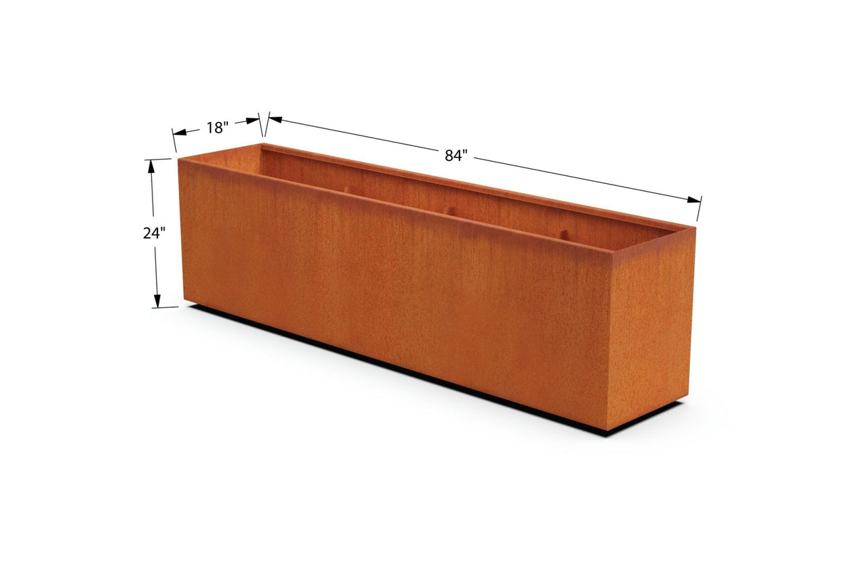 Corten Steel Rectangular Planter - Plantercraft