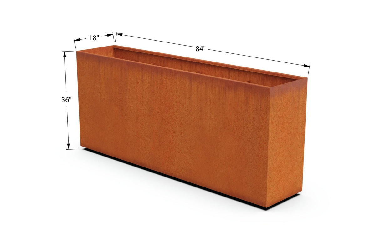 Corten Steel Rectangular Planter - Plantercraft
