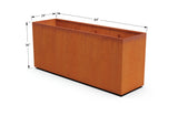 Corten Steel Rectangular Planter - Plantercraft