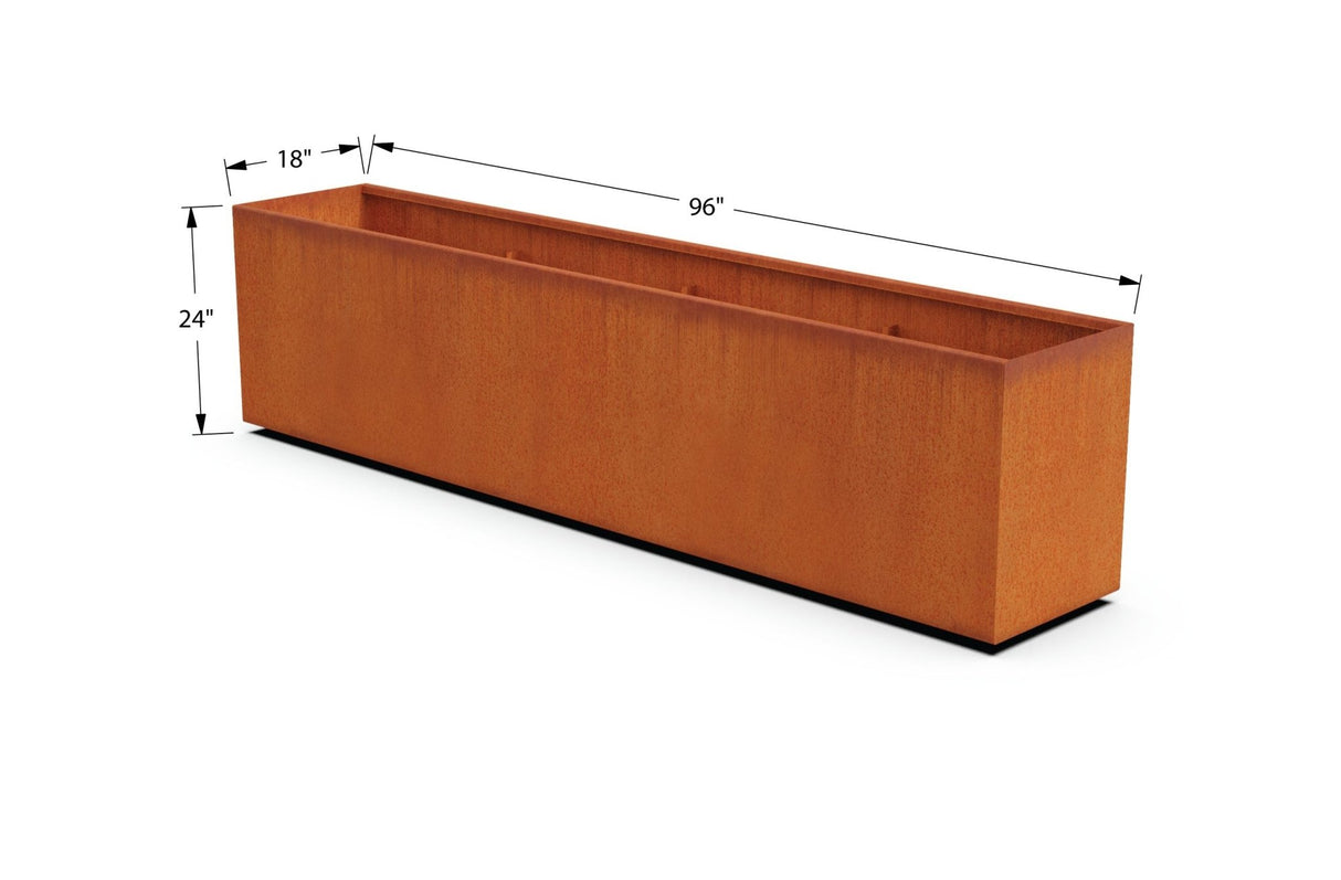 Corten Steel Rectangular Planter - Plantercraft