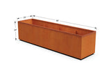 Corten Steel Rectangular Planter - Plantercraft