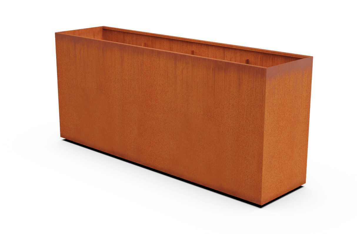 Rectangular Corten Steel Planter - Plantercraft