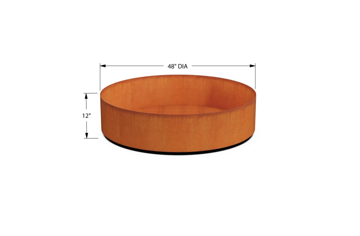 Corten Steel Round Planter - Plantercraft