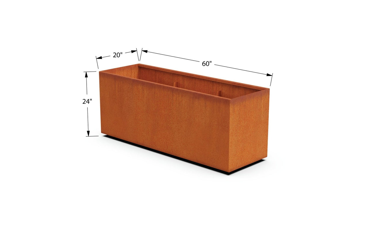 Corten Steel Rectangular Planter - Plantercraft