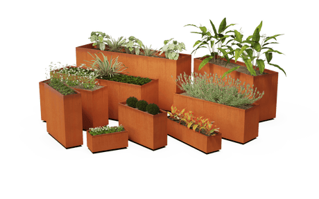 Corten Steel Rectangular Planter - Plantercraft